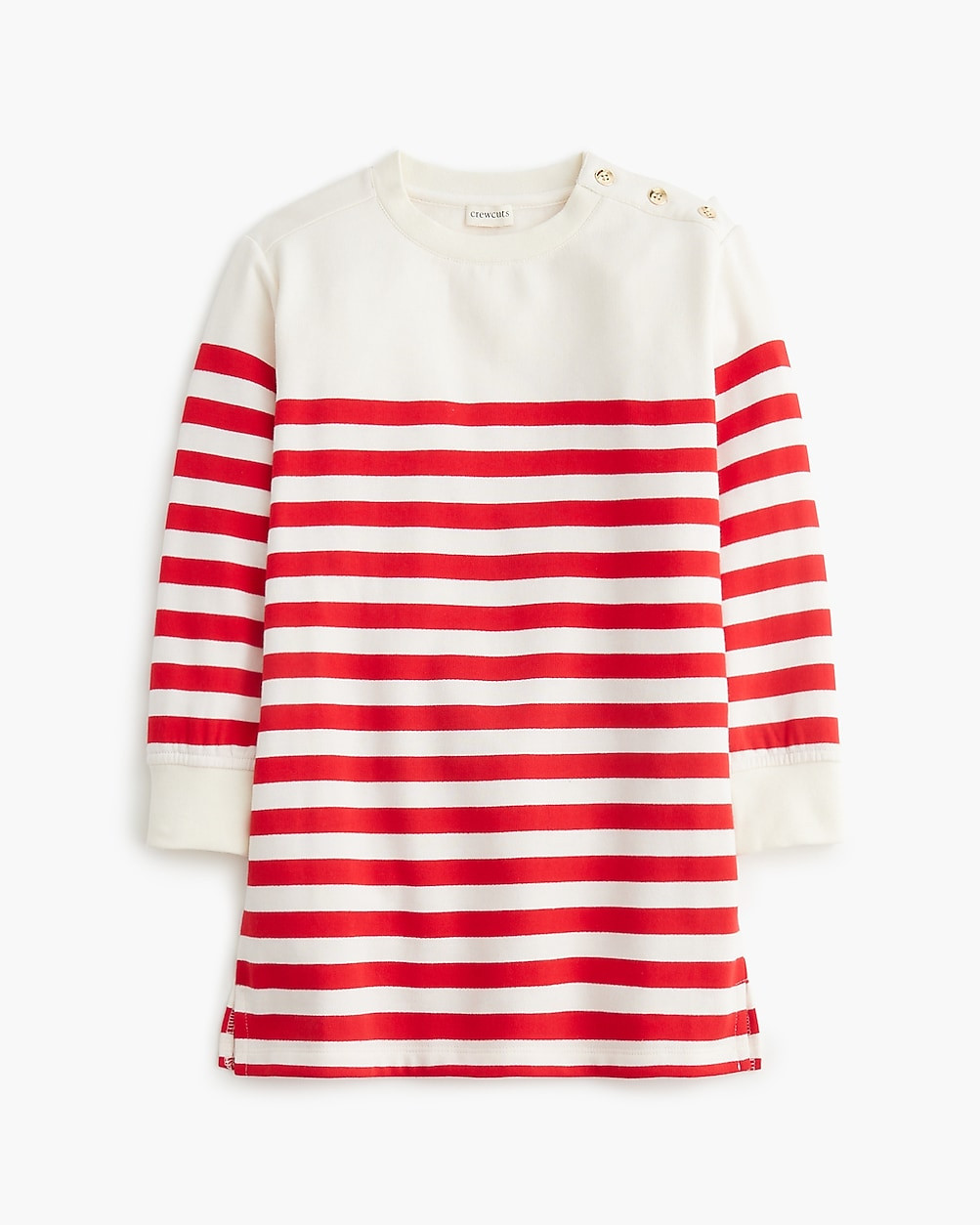 Girls' striped sweatshirt-dress | J.Crew Factory