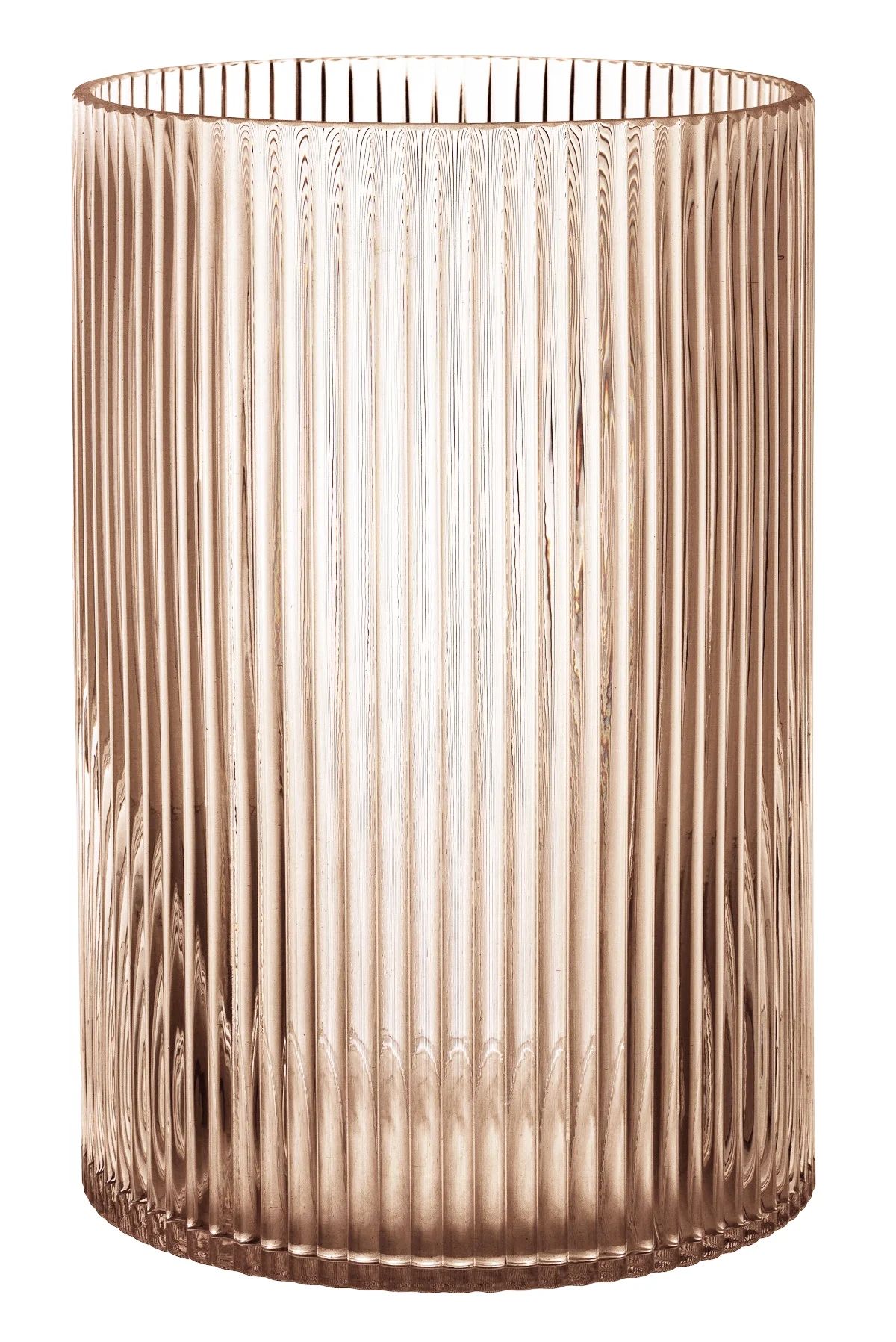 Better Homes & Gardens 8" Amber Glass Ribbed Candle Hurricane, Large - Walmart.com | Walmart (US)