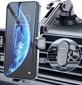 Phone Mount for Car, Zuslab Cell Phone Holder Car for Dashboard Windshield Air Vent 3in1, Flexibl... | Amazon (US)
