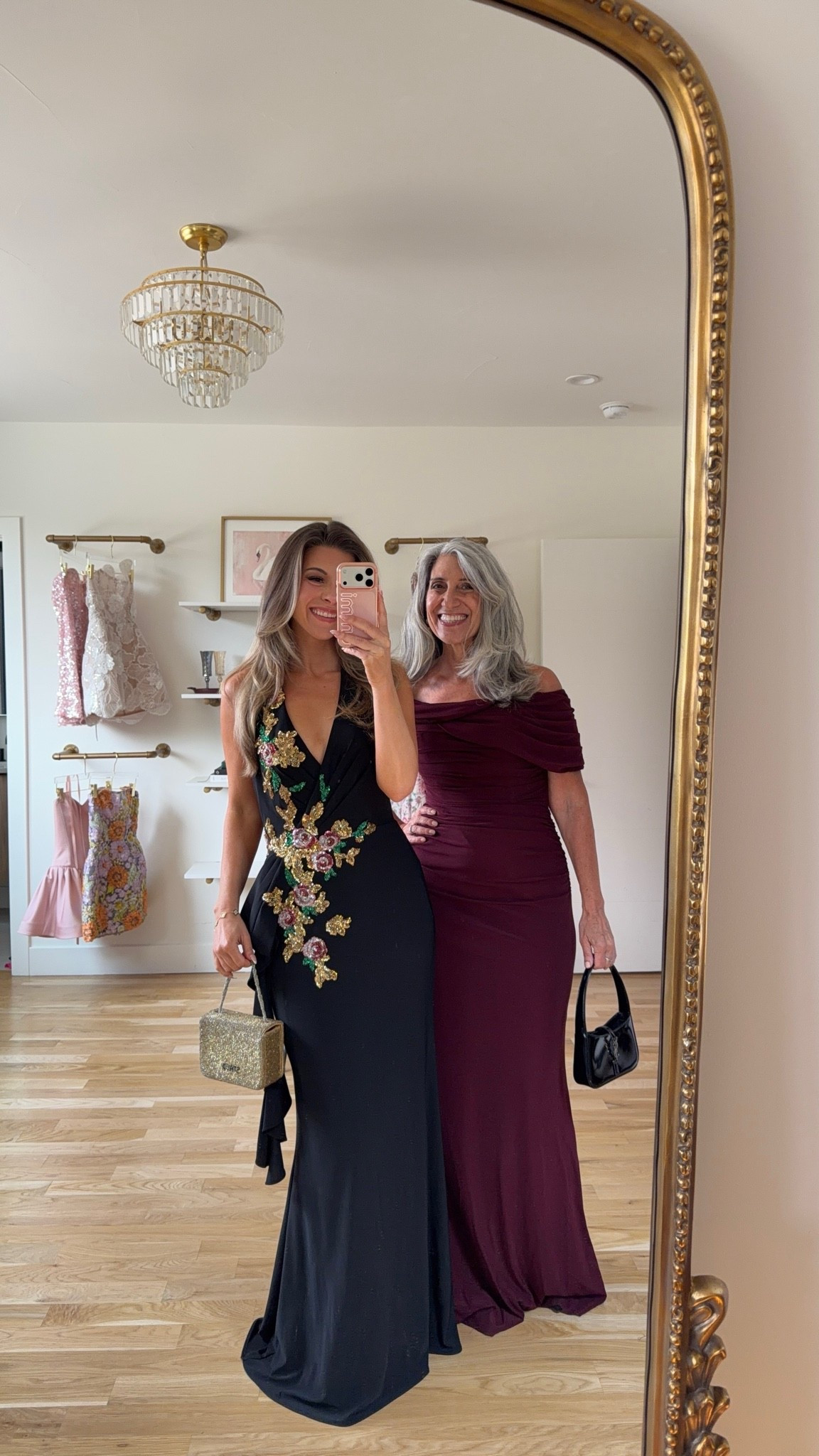 black floral sequin embroidery gown with a deep v-neckline, burgundy off-the-shoulder gown with a ruched fitted bodice mom and me fall wedding guest dresses ✨

I’m 5’4” and wearing my usual size small/2 

mom is 5’4 and wearing a medium/6 

mac duggal code: emerson10
electric picks: emerson20

fall wedding guest dresses, wedding guest dresses, cocktail dresses, semi-formal dresses, black tie wedding guest dresses, destination wedding guest dresses, garden party dresses, wedding guest outfit ideas, mom & me outfits, mom & me dresses, matching outfits, mother daughter outfits, family photo outfits, wedding guest dresses, mother of the bride, mother of the groom, wedding guest outfit ideas

#LTKWedding #LTKSeasonal #LTKgrwm