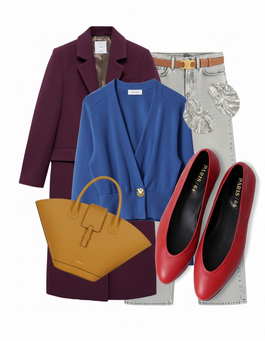 This outfit is the perfect winter-to-spring transition—classic neutrals, soft blue elegance, and a pop of pattern. Tap to shop this high-low mix of luxury vibes and everyday staples! 🌸✨ 

 #LTKaustralia #LTKjeans #LTKdresses