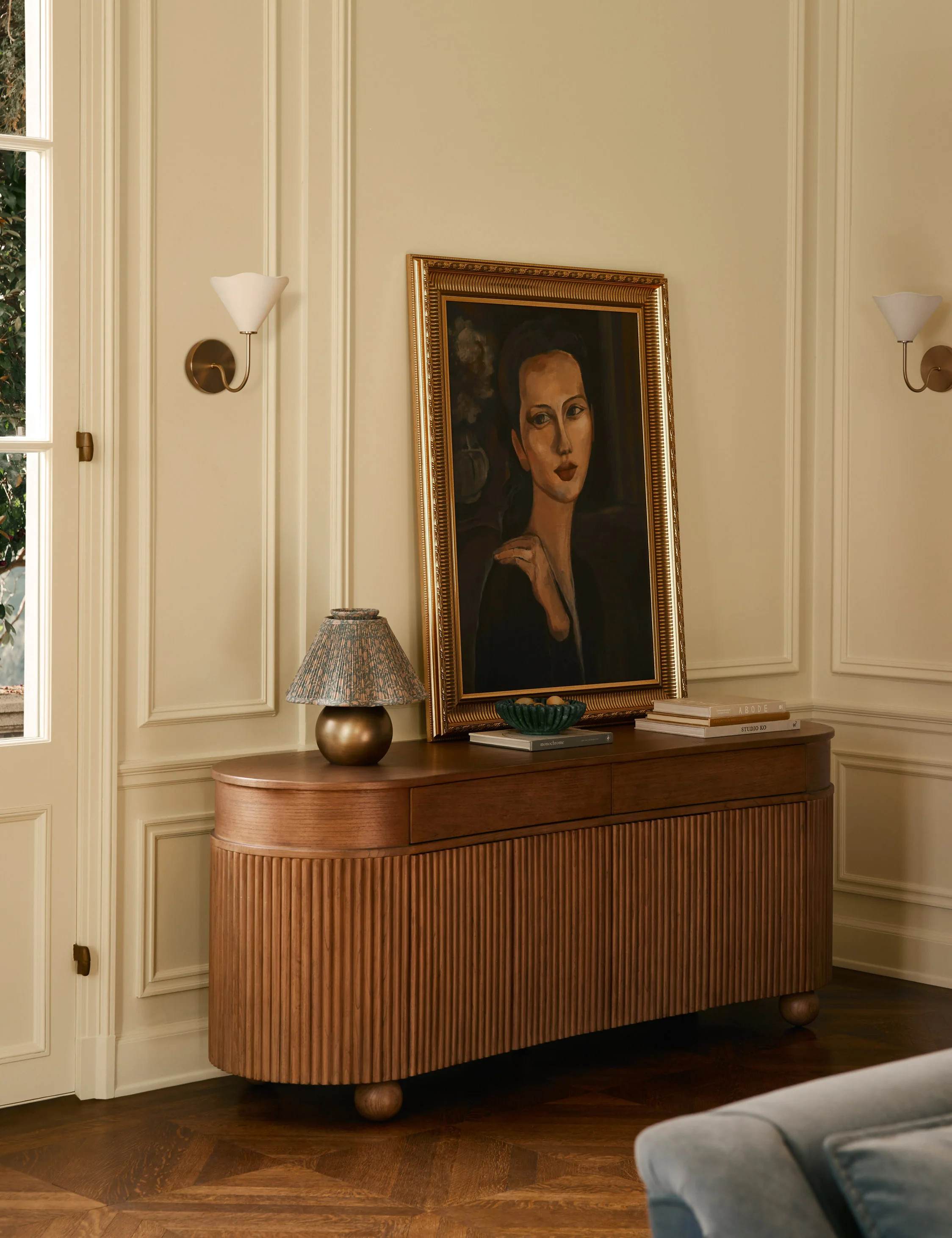 Loana Sconce, Satin Brass | Lulu and Georgia 