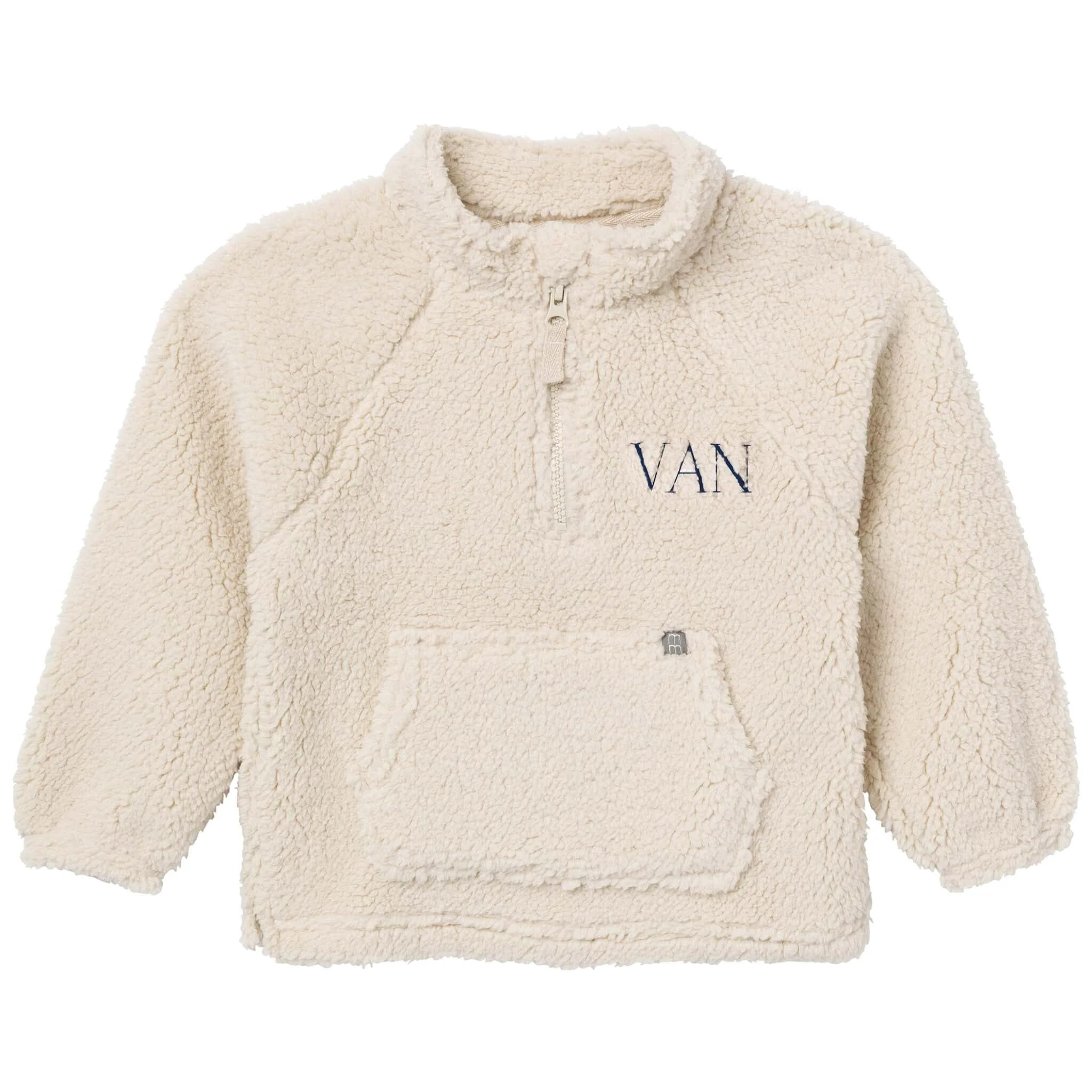 Embroidered Infant & Toddler Boys Light Beige Half-Zip Pullover | Gerber Childrenswear