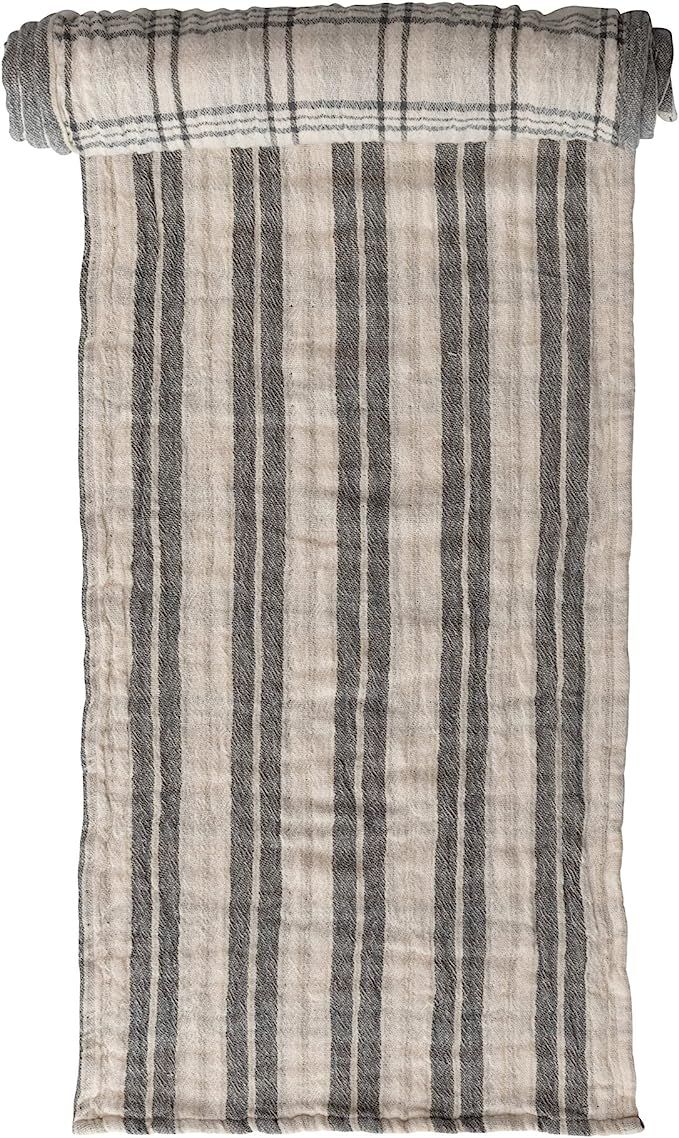 Amazon.com: Creative Co-Op Plaid Cotton Two-Sided Double Cloth, Cream and Charcoal Table Runners,... | Amazon (US)