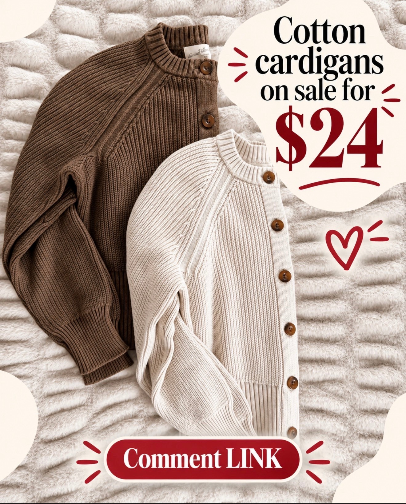 These cotton cardigans look SO high-end but they’re on sale for just $24! 😍 The button detail and chunky knit make them such an easy, elevated fall layer.

#LTKSaleAlert #LTKOver40 #LTKSeasonal