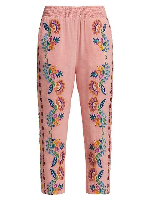Richillieur Floral-Embroidered Pajama Pants | Saks Fifth Avenue