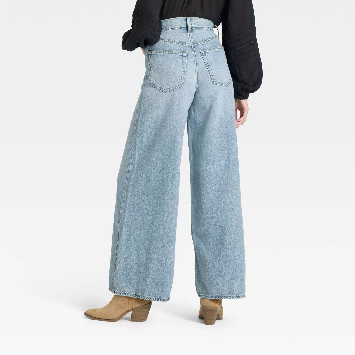 Women's Highest-Rise Palazzo Wide Leg Jeans - Universal Thread™ Vintage Light Wash 6 | Target