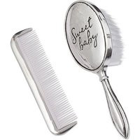Mud Pie Sweet Baby Pewter-Plated My First Brush & Comb Set | Etsy (US)