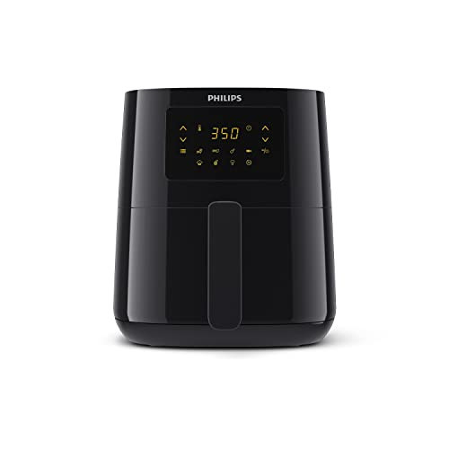 PHILIPS 3000 Series Air Fryer Essential Compact with Rapid Air Technology, 13-in-1 Cooking Functions to Fry, Bake, Grill, Roast & Reheat with up to 90% Less Fat*, 4.1L capacity, Black (HD9252/91) | Amazon (US)
