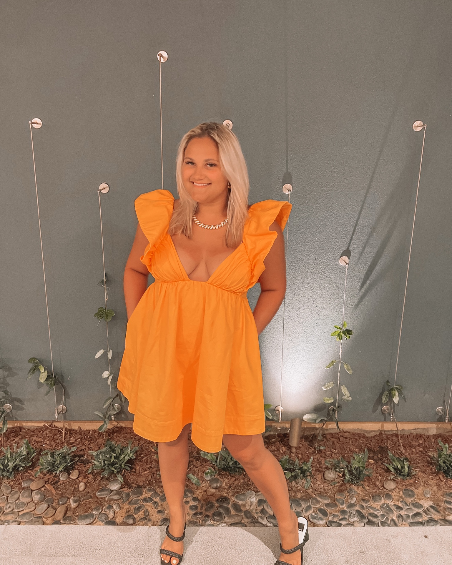 A fun summer dress brighter than the sun! #forloveandlemons #dolcevita #summerdress #orangedress

#LTKSeasonal #LTKstyletip
