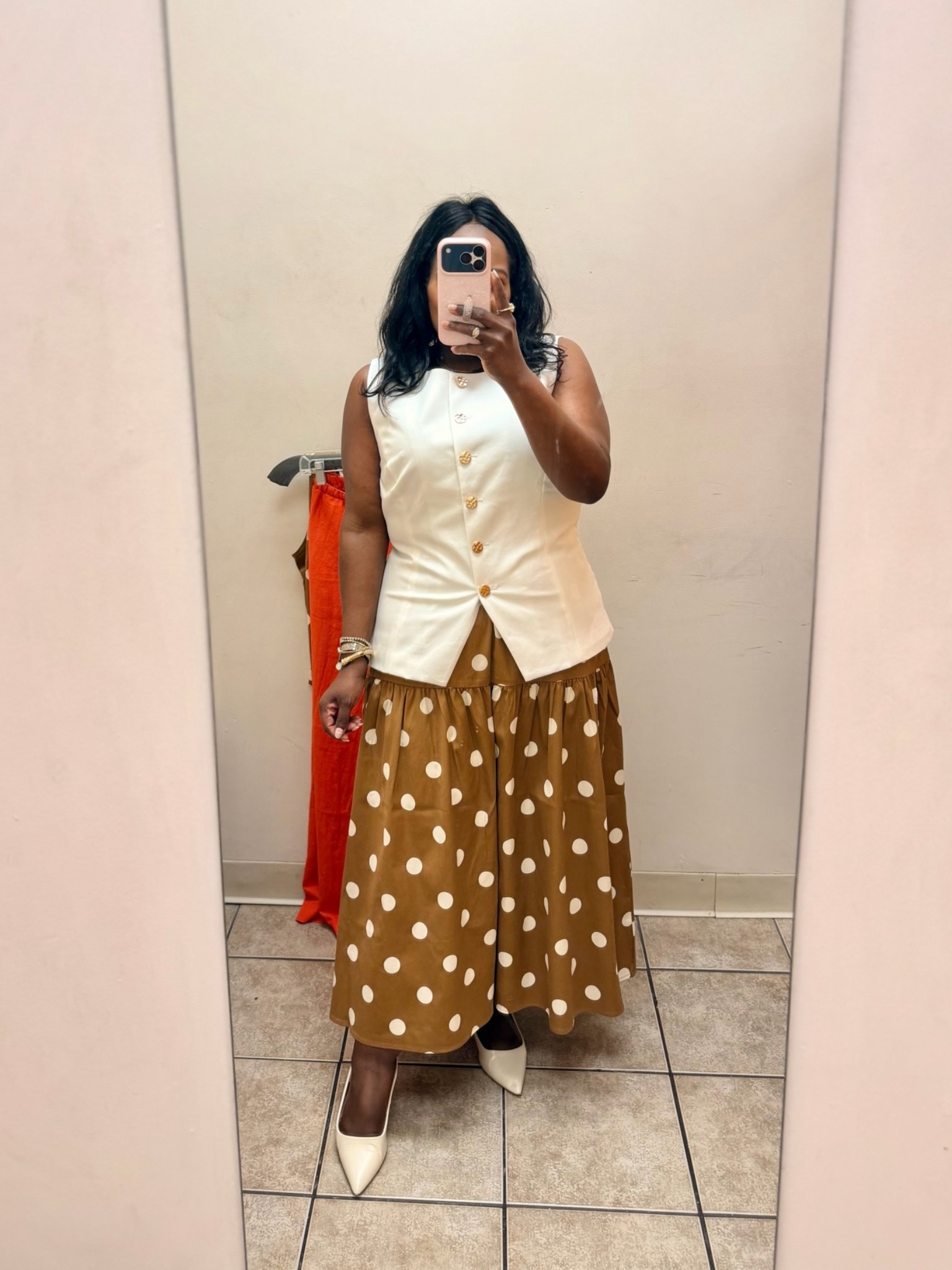 Affordable workwear outfit from Cato’s! The polka dot skirt does is apart of a matching set!

#LTKootd #LTKWorkwear #LTKMidsize