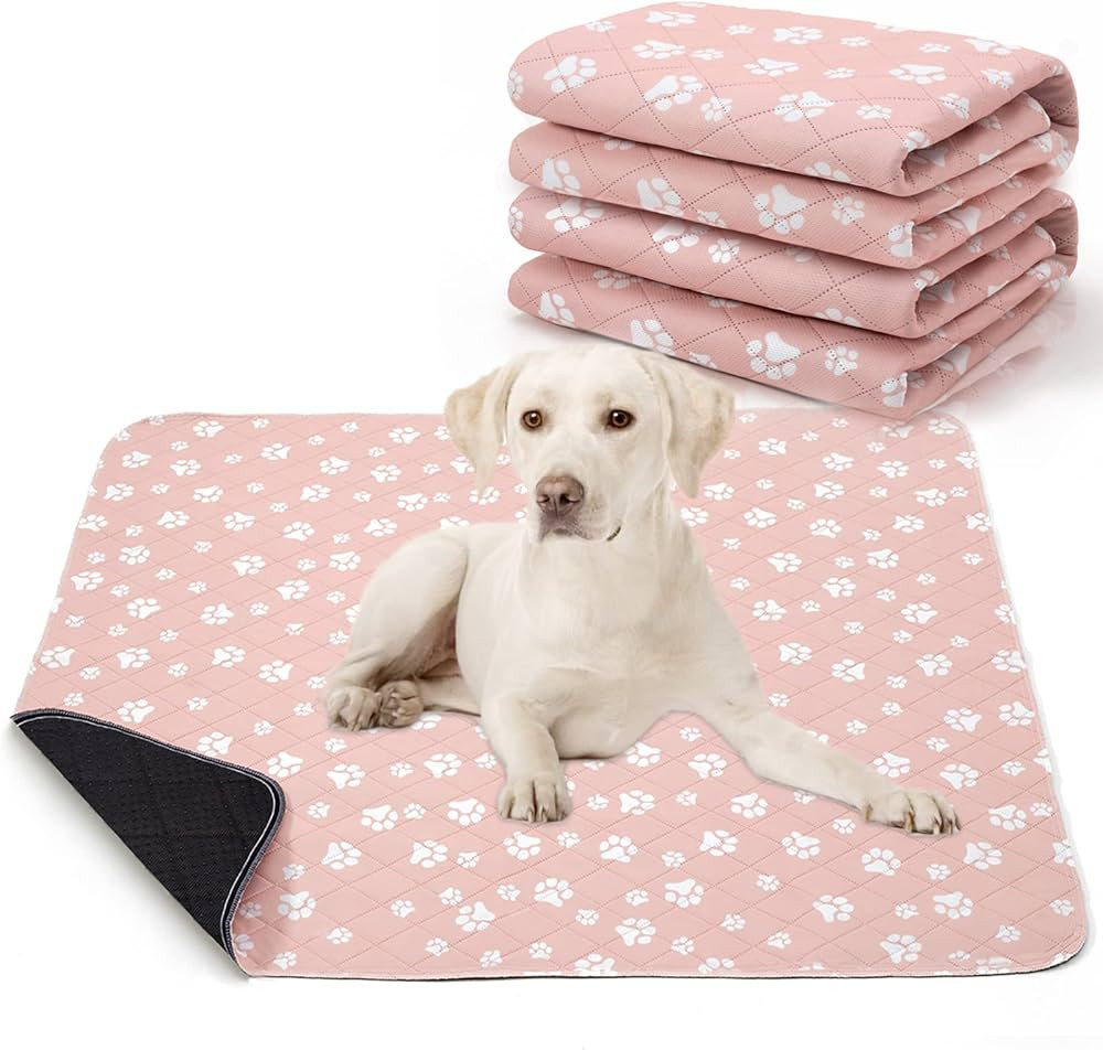 Washable Pee Pad for Dogs of 2Pack Reusable Puppy Non-Slip Pet Training Pads（Pink,36*48"） | Amazon (US)