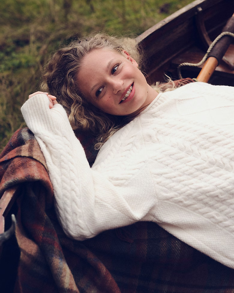 Cable-knit Rollneck™ sweater in Supersoft yarn | J. Crew US