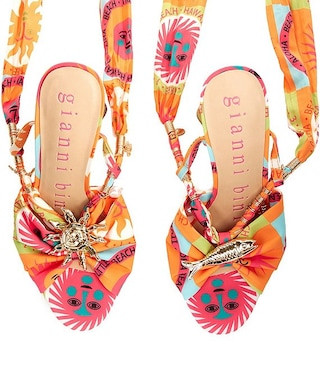 Dante Ankle Wrap Mismatch Ornament Dress Sandals | Dillard's