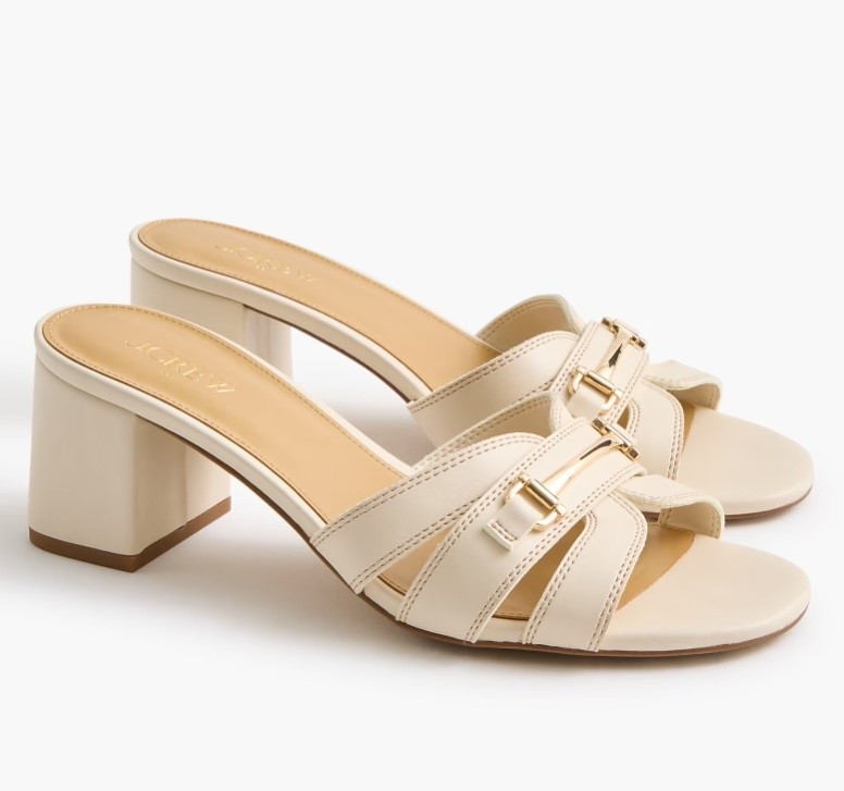 Elegant heeled slide sandals - in ivory and camel! 

#LTKSeasonal #LTKSaleAlert