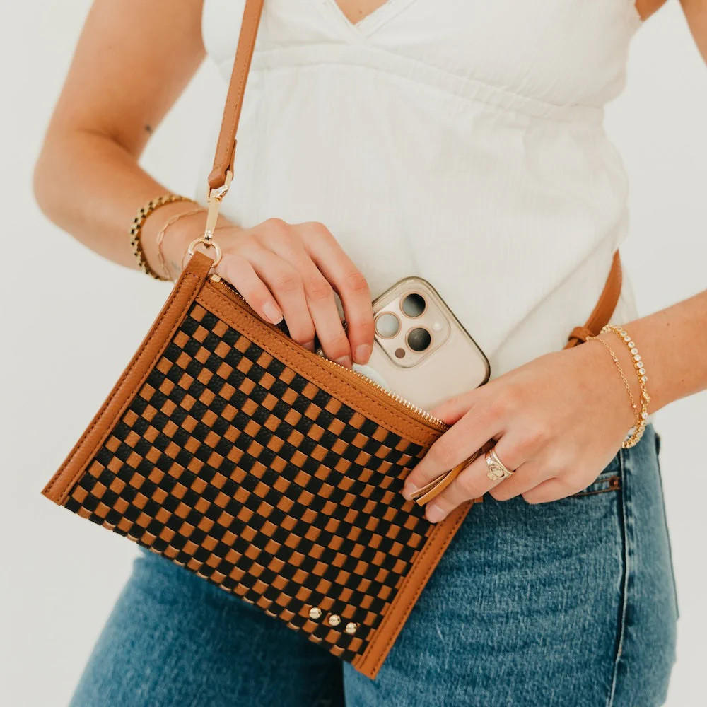 Veda Woven Crossbody and Clutch Bag | Pretty Simple
