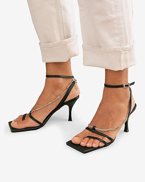 Alohas Chain Strappy Heels | Express