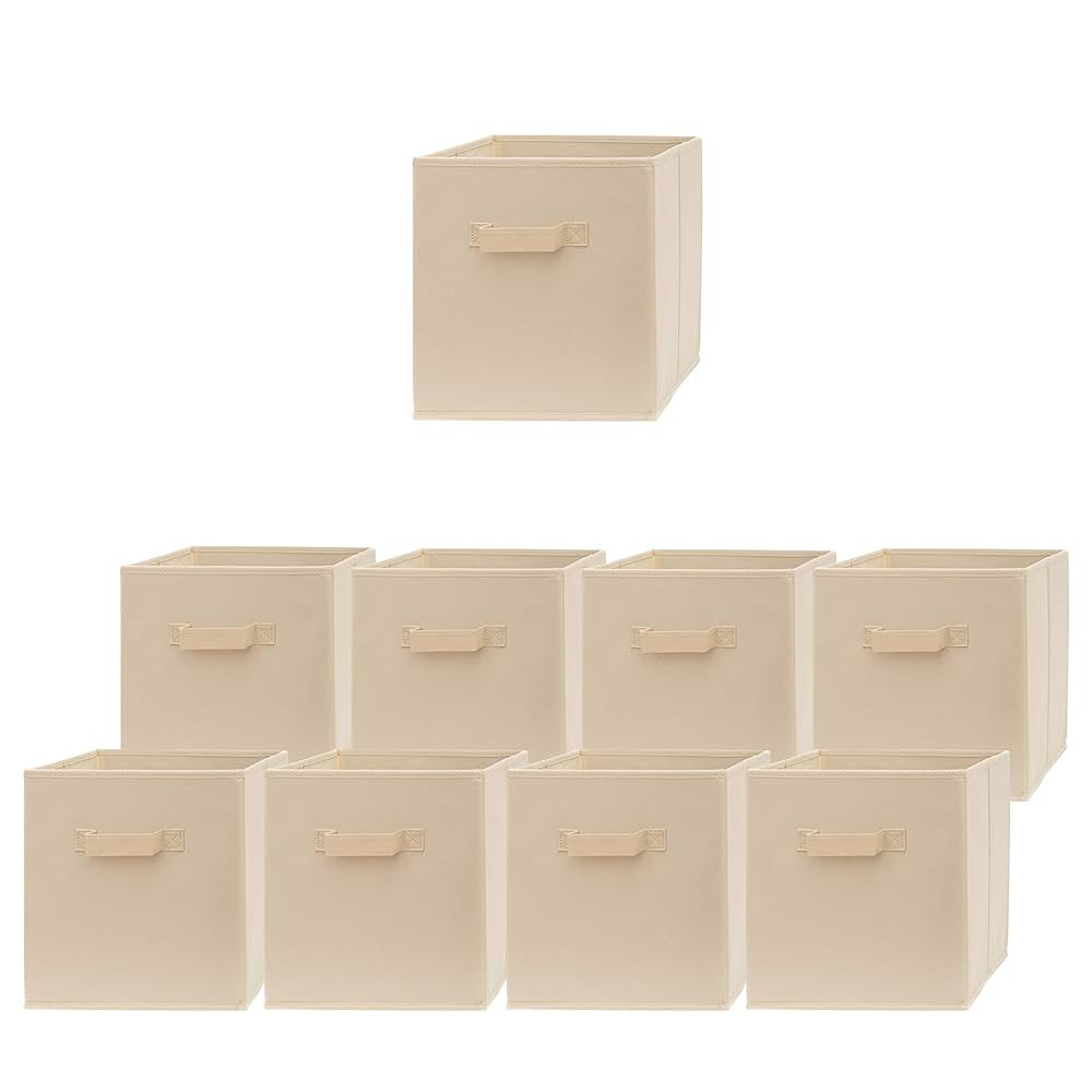 Pomatree Storage Cubes - 11 inch Cube Storage Bins (9 Pack) | Foldable Cubby Organizer Bin for Cl... | Amazon (US)