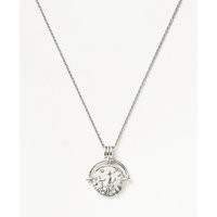 Lucy Williams Medium Engravable Roman Arc Coin Necklace | Silver Plated | Missoma UK