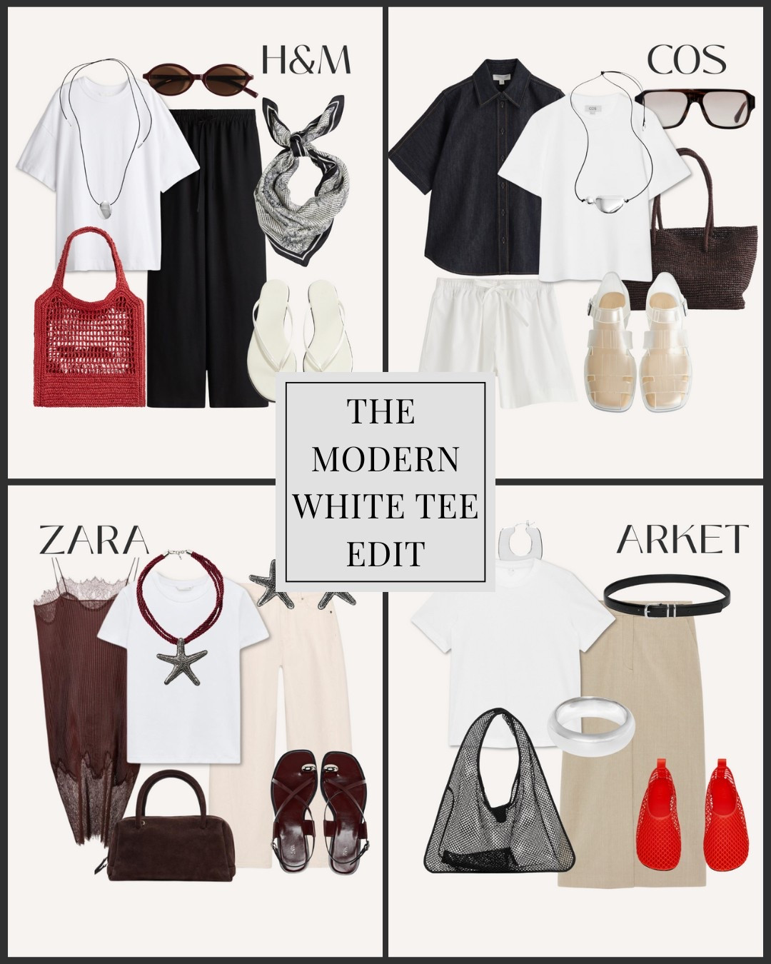 The modern white tee edit - new in outfits from H&M COS ARKET ZARA - Basic white tee - summer outfits - white tee shirt - white t-shirt - best white t shirt outfit - capsule wardrobe staple - how to style - personal stylist approved tips- high street edit - 


#LTKstyletip #LTKsummer #LTKuk