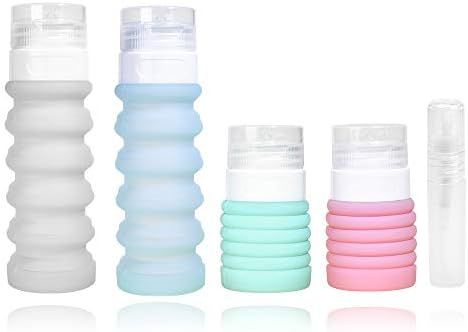 Collapsible Travel Size Bottles Portable Refillable Containers for Toiletries Shampoo Lotion Soap... | Amazon (US)