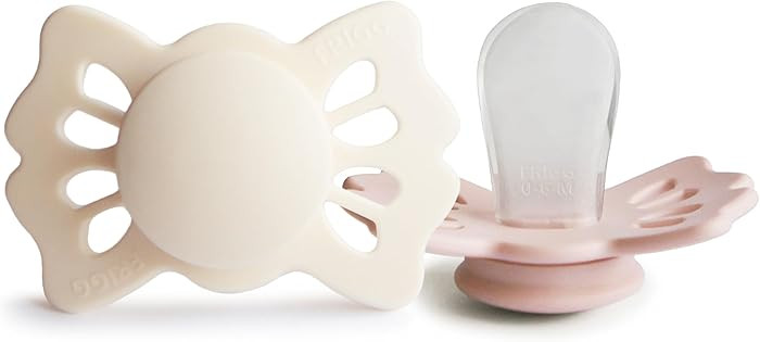 FRIGG Lucky Symmetrical SilkySoft Silicone Baby Pacifier | Made in Denmark | BPA-Free (Cream/Blus... | Amazon (US)