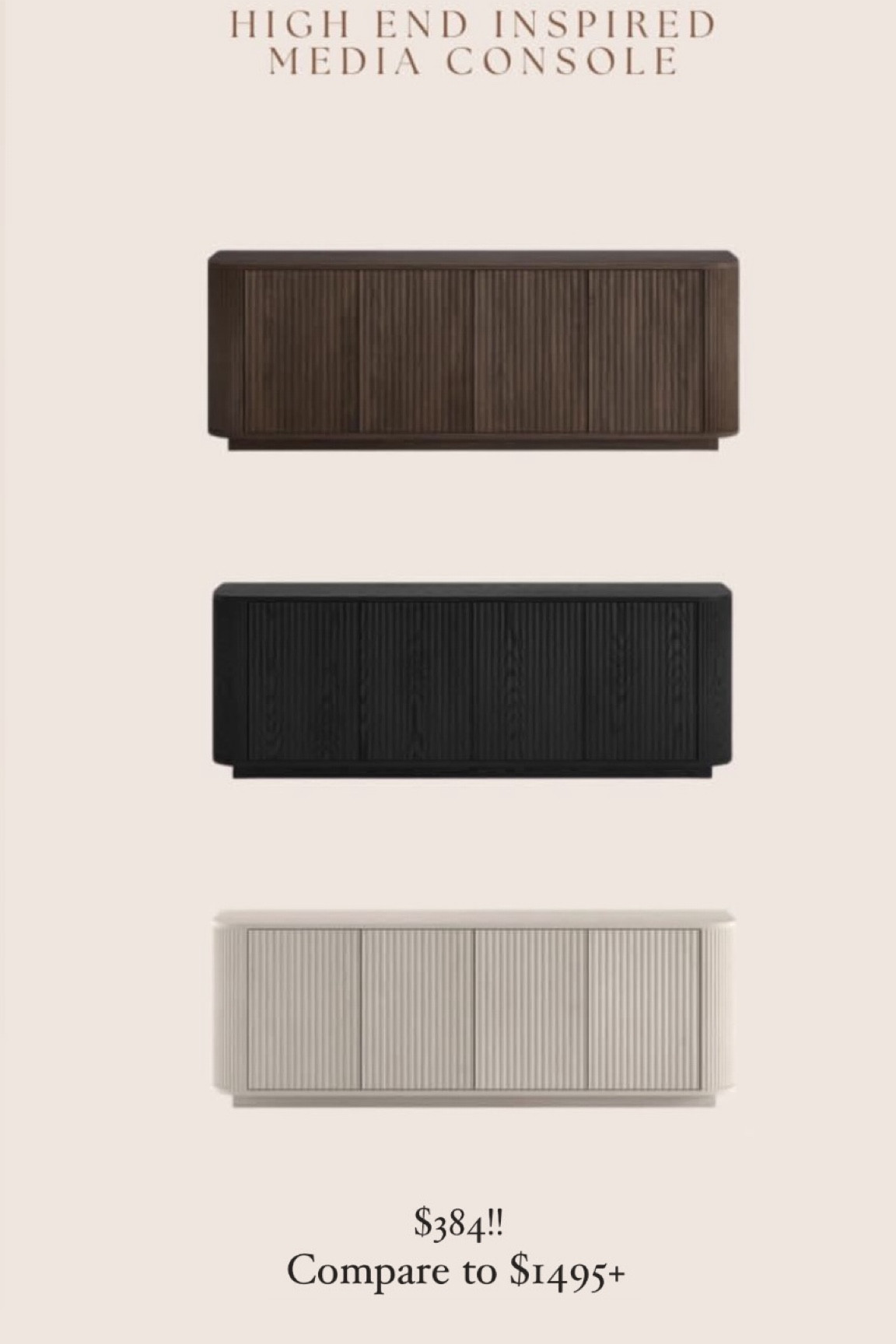 Brand new Walmart media console / sideboard!!! I cannot believe the price with the rounded edges 😍😍😍 amazing inspired style!

#LTKSaleAlert #LTKHome #LTKStyleTip