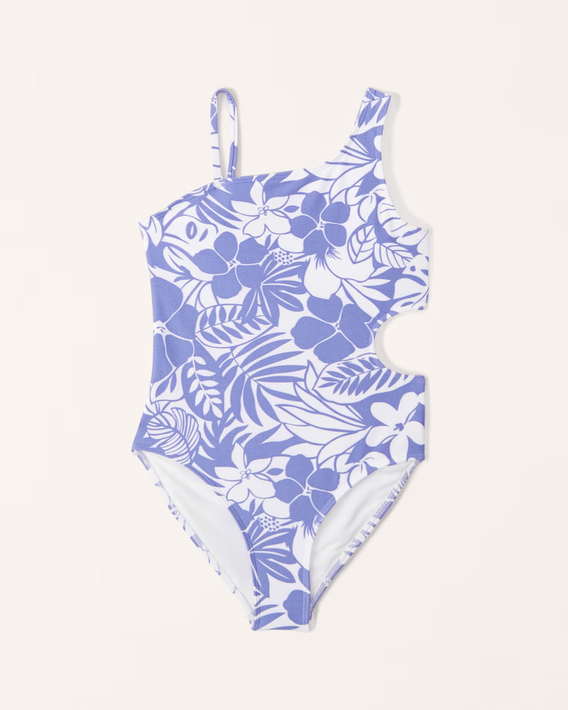 asymmetrical cutout one-piece swimsuit | Abercrombie & Fitch (US)