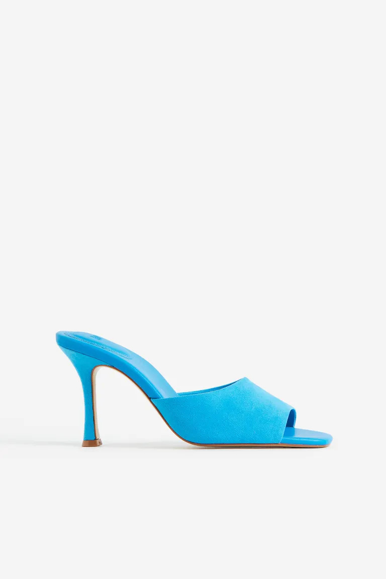 Mules - Blue - Ladies | H&M GB | H&M (UK, MY, IN, SG, PH, TW, HK)