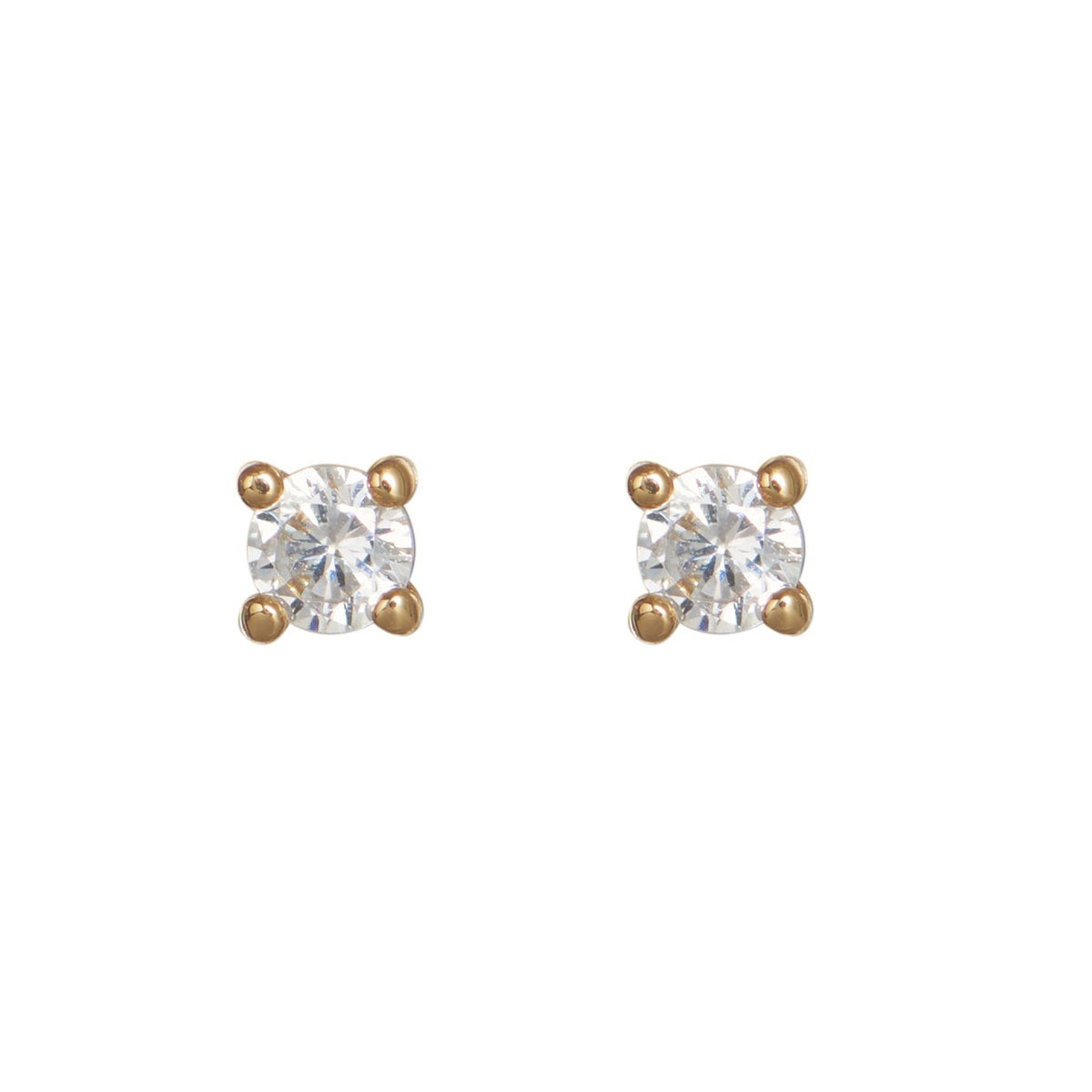 Classic Crystal Studs | Nickel and Suede