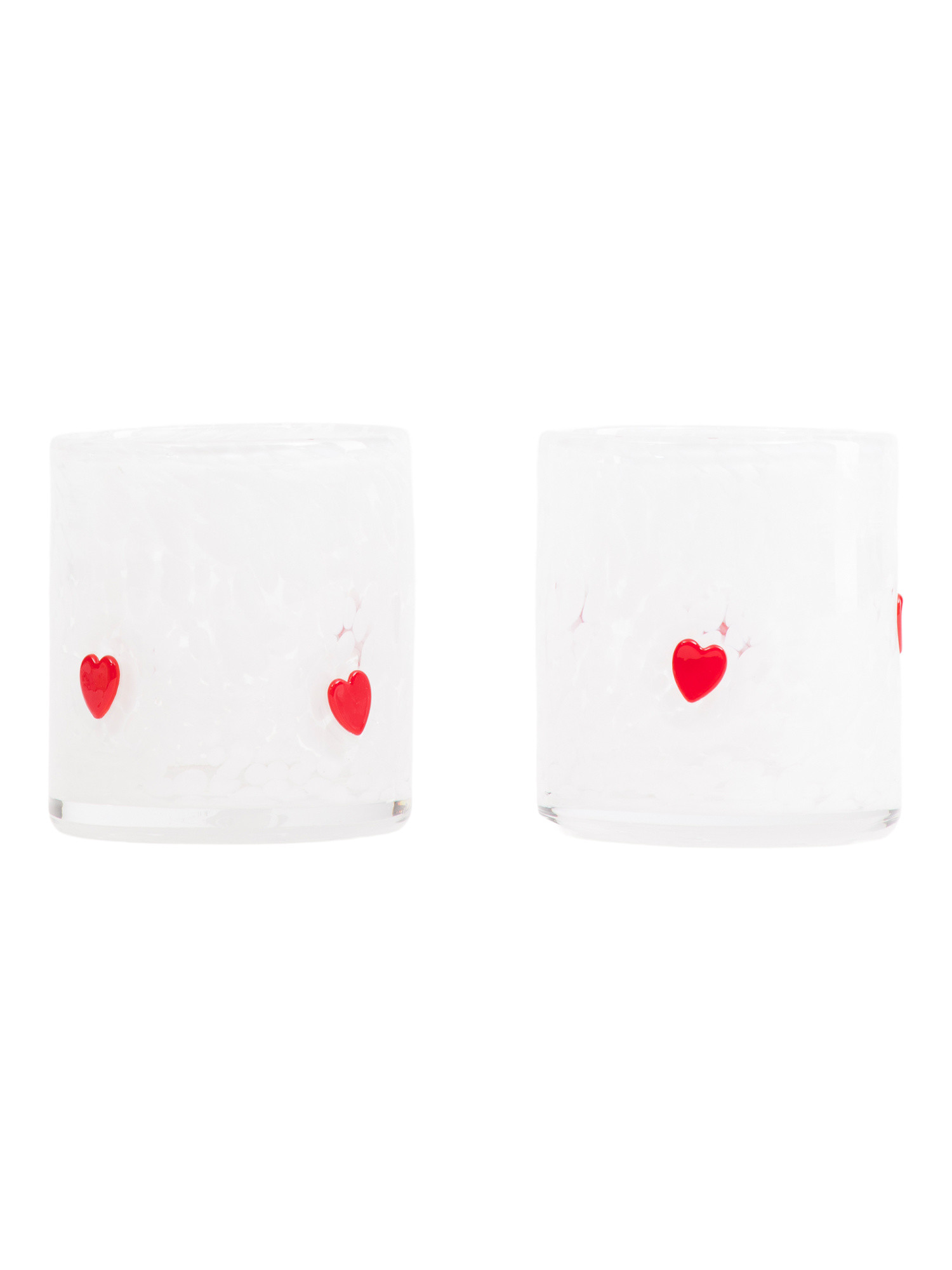 Set Of 2 Confetti With Hearts Double Old-fashioned Glasses | TJ Maxx