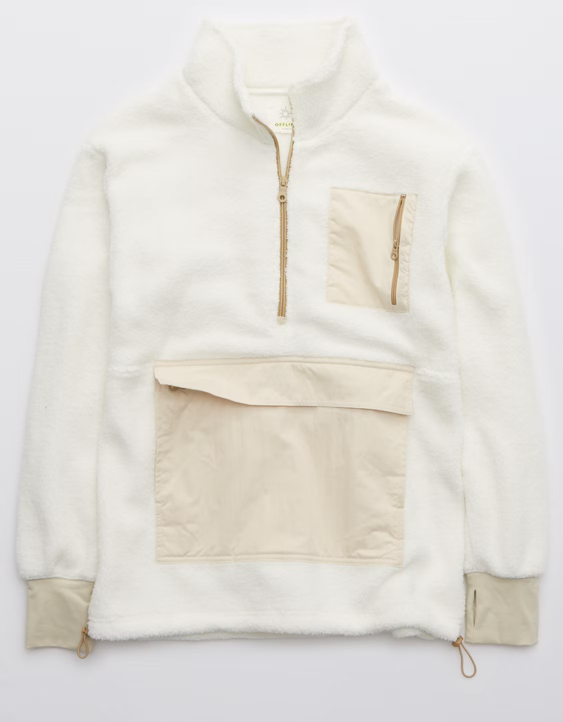 OFFLINE Sherpa Nylon Quarter Zip Jacket | American Eagle Outfitters (US & CA)