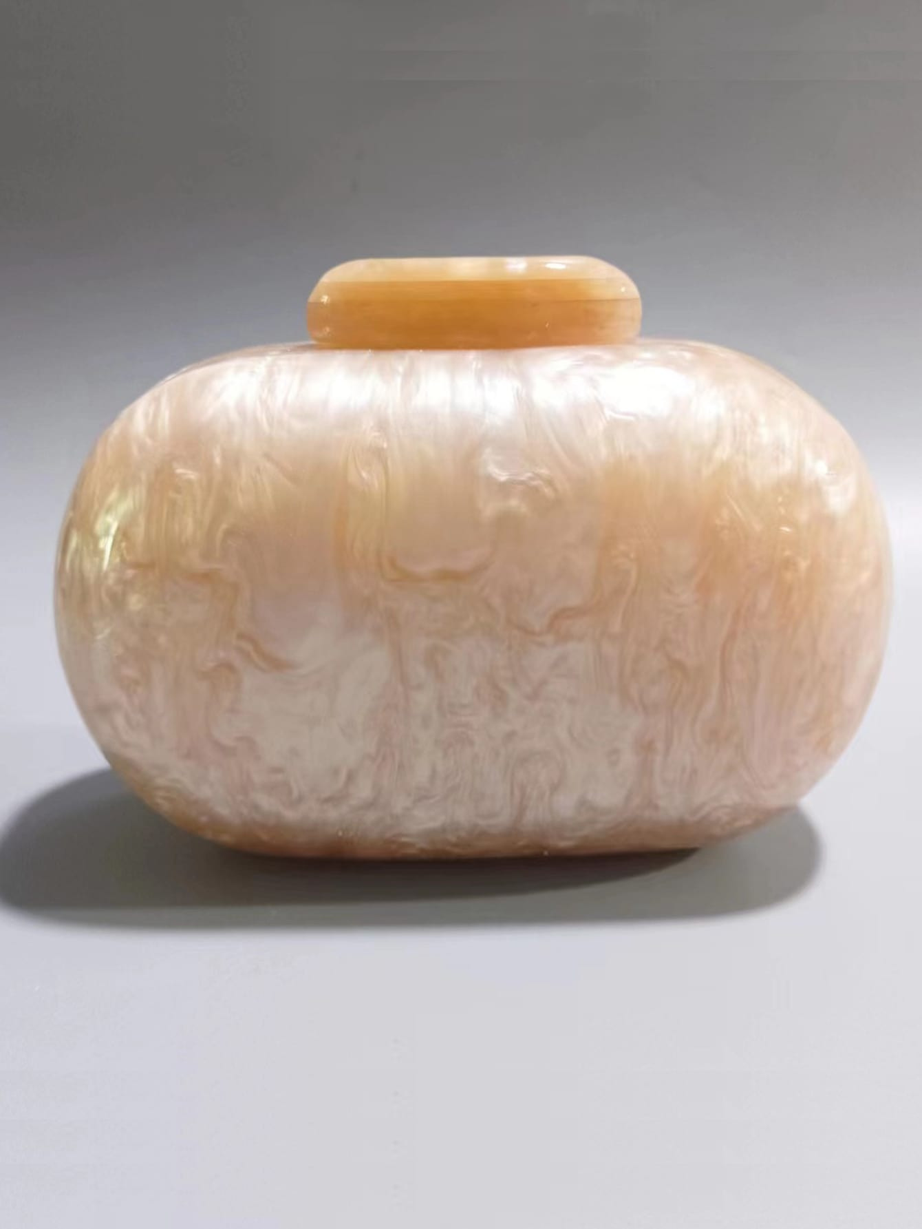 Elliptical Acrylic Material Women's Clutch Bag With Chain | SHEIN