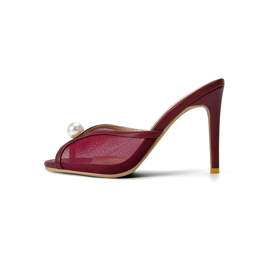 Mesh Mule Heels for Women with 4 Inch Stiletto Heel | Amazon (US)