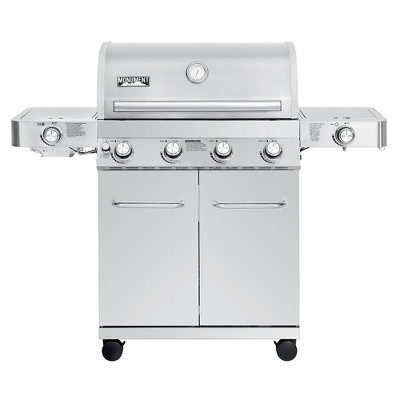 Monument Grills Propane BBQ Gas Grill,72000 BTU High Heat 4 Burner Stainless Steel Outdoor Grill with Infrared Sear Side Burner,Side Burner, 24367 | Target