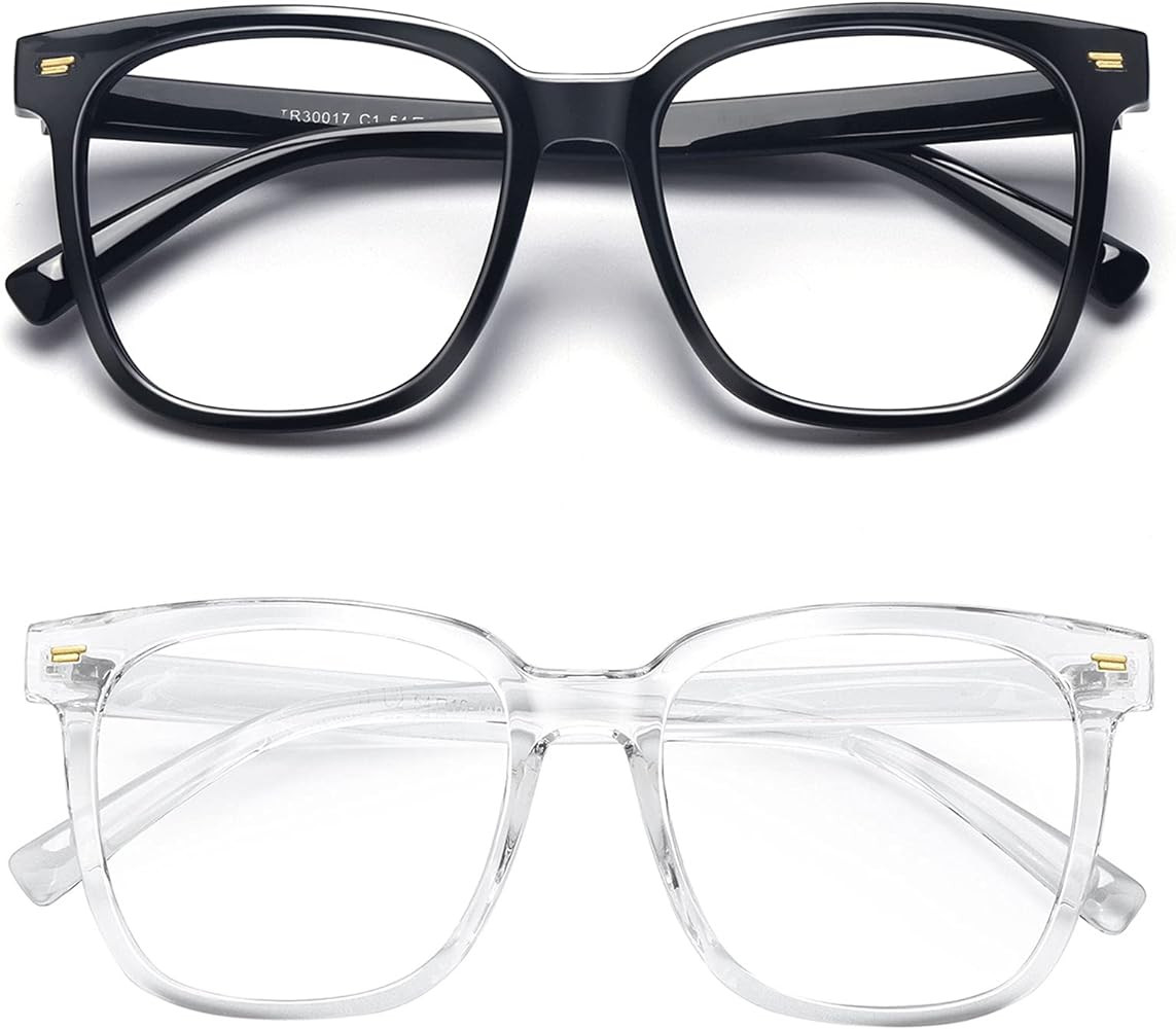 PANNER Oversized Square Blue Light Blocking Glasses for Women Men Anti Glare Reduce Eyestrain Com... | Amazon (US)
