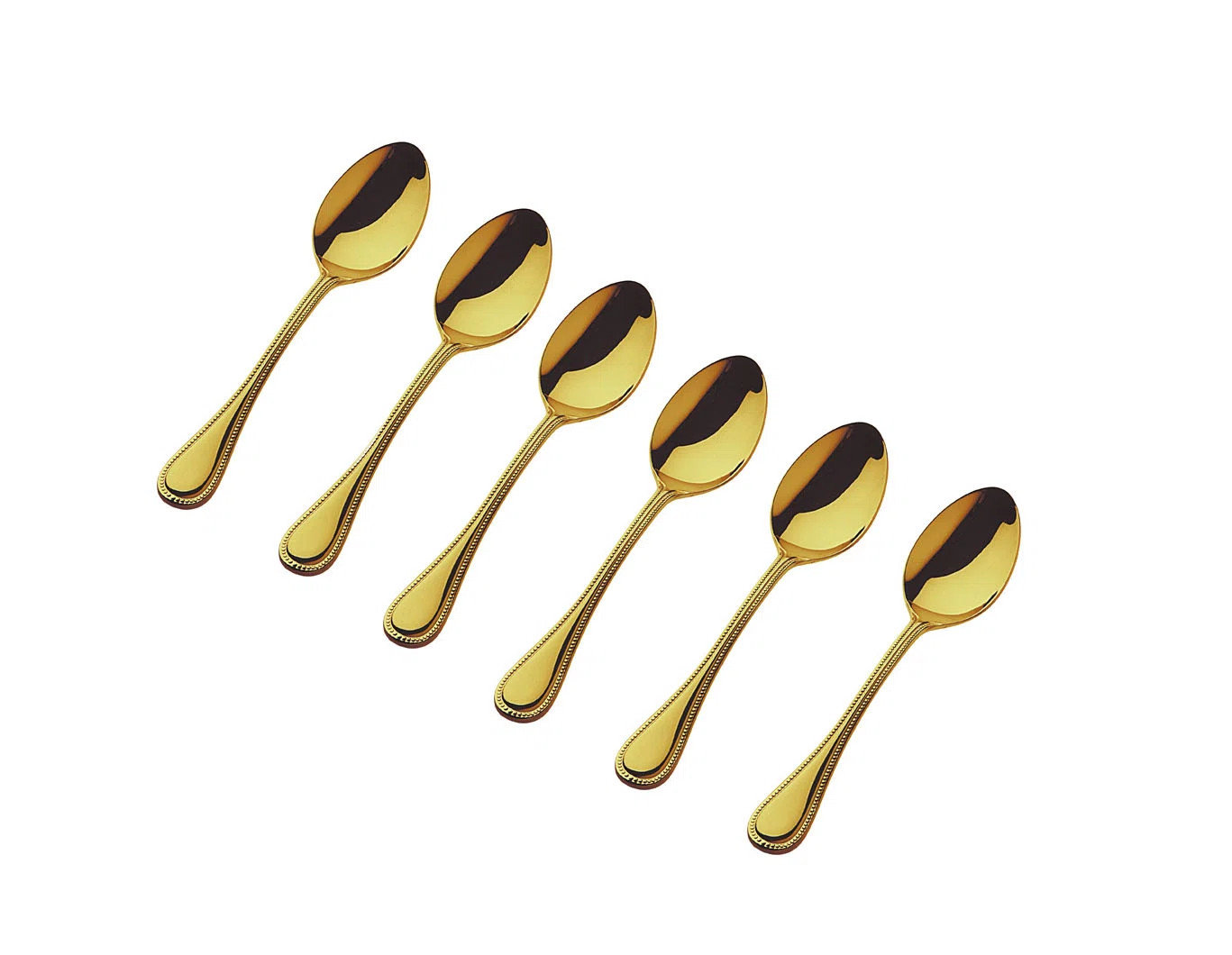 Wayfair Samples Pearl 18/0 Stainless Steel Gold Teaspoons Set Of 6 | Wayfair | Wayfair North America