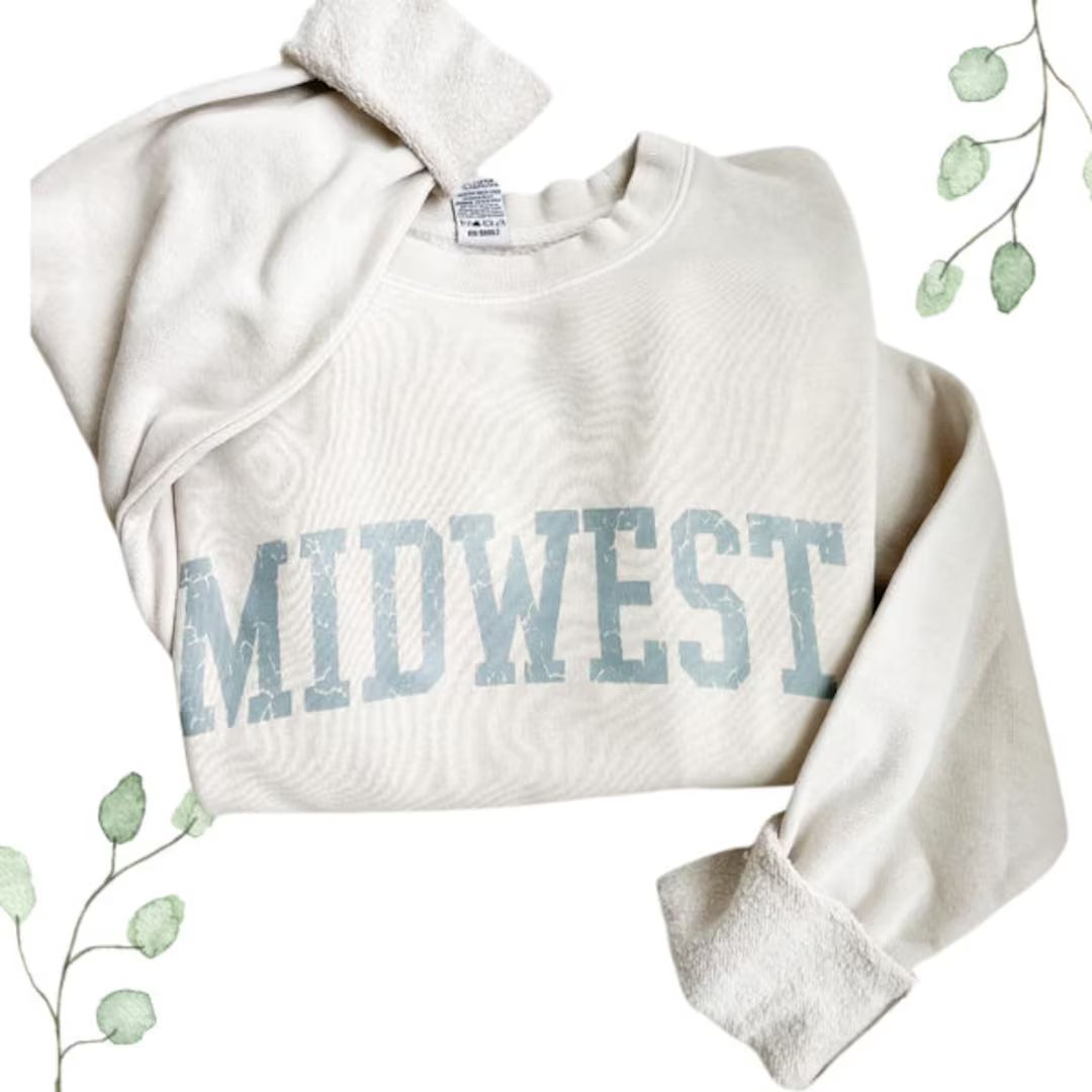 Midwest Comfy Crewneck| off white-sweatshirt | Vintage | Aesthetic crewneck | Midwest | Trendy Ba... | Etsy (US)