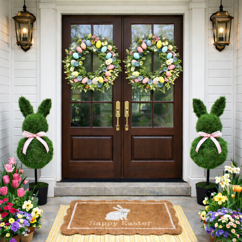 EASTER PORCH BUT MAKE IT GRAND 🐰🌿

✔️ Double statement wreaths
✔️ Oversized bunny topiaries
✔️ Layered spring rug moment
✔️ Fresh florals that look designer-level

These sell out FAST every year (especially the bunnies 👀), so if you’ve been wanting that elevated spring look… now’s the time.

Tap my LTK to shop ✨

#EasterDecor #SpringPorchDecor #FrontDoorStyle#AmazonHomeFinds #WalmartHome #SpringDecorIdeas 

 

#LTKHome #LTKSeasonal