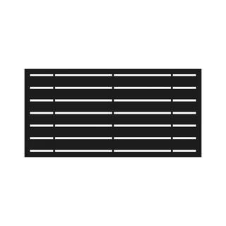 Barrette Outdoor Living 2 ft. x 4 ft. Boardwalk Black Polypropylene Decorative Screen Panel 73042... | The Home Depot