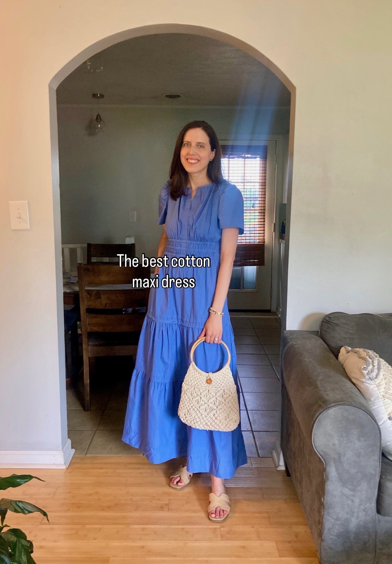 Blue cotton maxi dress from @Quince 💙