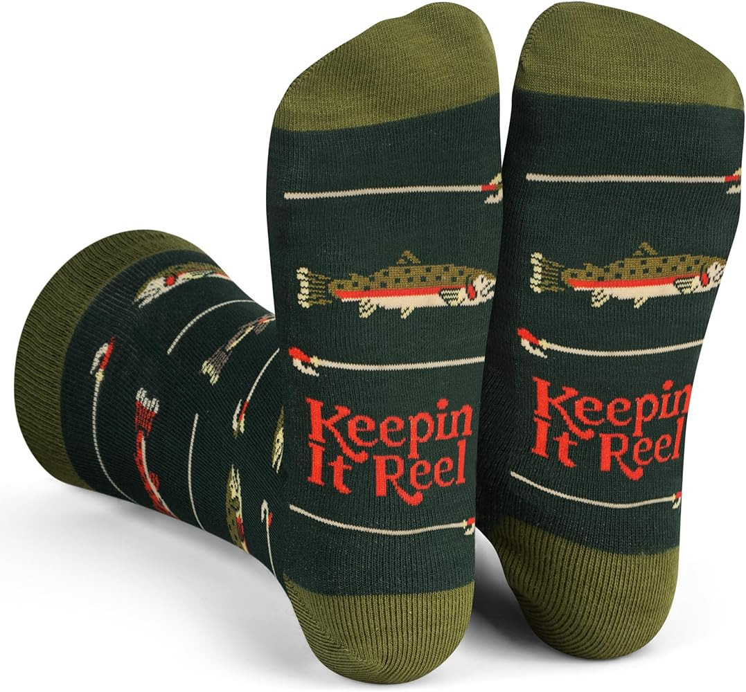 Lavley Fishing and Hunting Socks - Gag gift for hunters and fishermen - Great for Christmas, Fath... | Amazon (US)