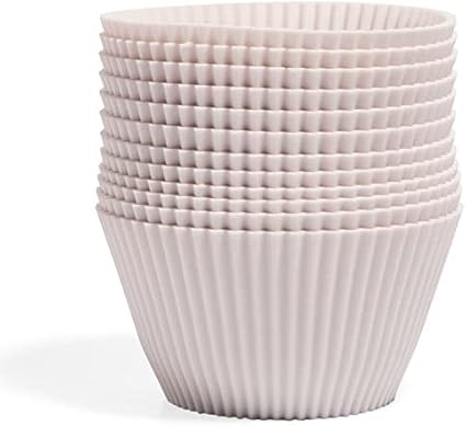 The Silicone Kitchen Reusable Silicone Baking Cups - Designer White, Non-Toxic, BPA Free, Dishwas... | Amazon (US)