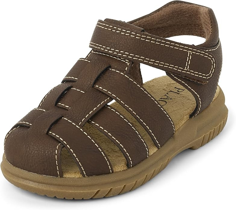 The Children's Place Baby Boys and Toddler Fisherman Sandals, Brown | Amazon (US)