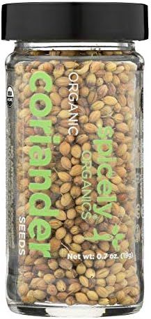 Spicely Organic Coriander Seeds Whole 0.70 Ounce Jar Certified Gluten Free | Amazon (US)