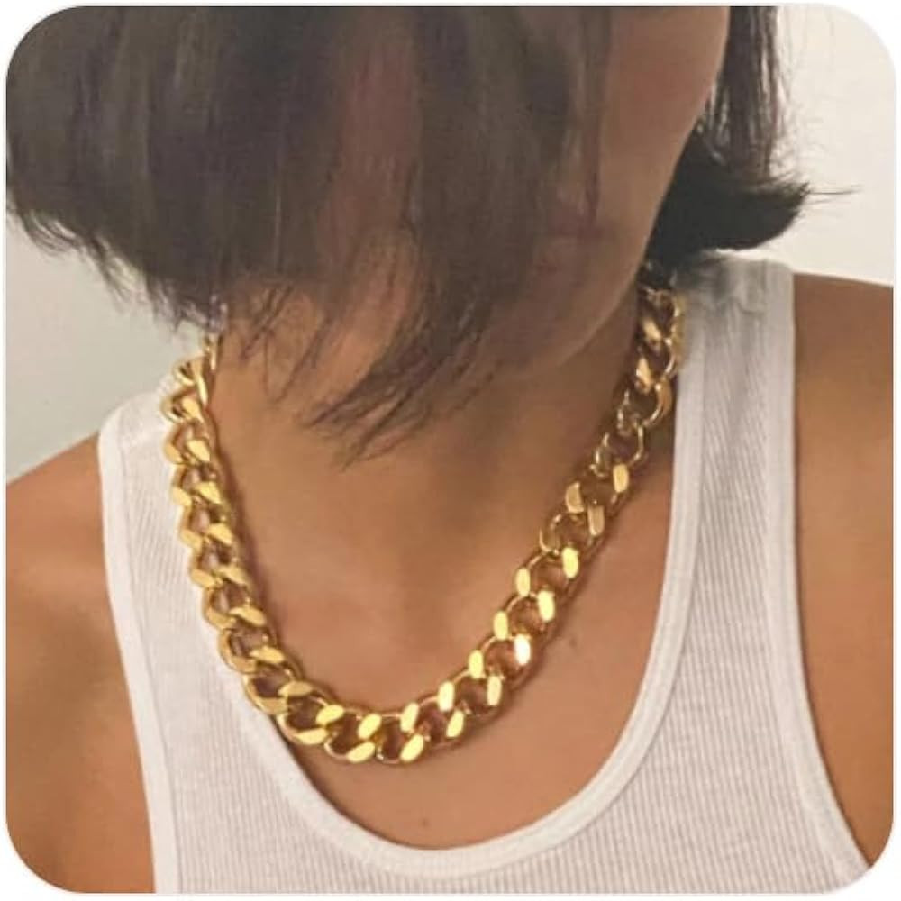 FEEL STYLE Chunky Cuban Link Chain for Men Women - Stainless Steel Gold Chain Necklace for Women ... | Amazon (US)