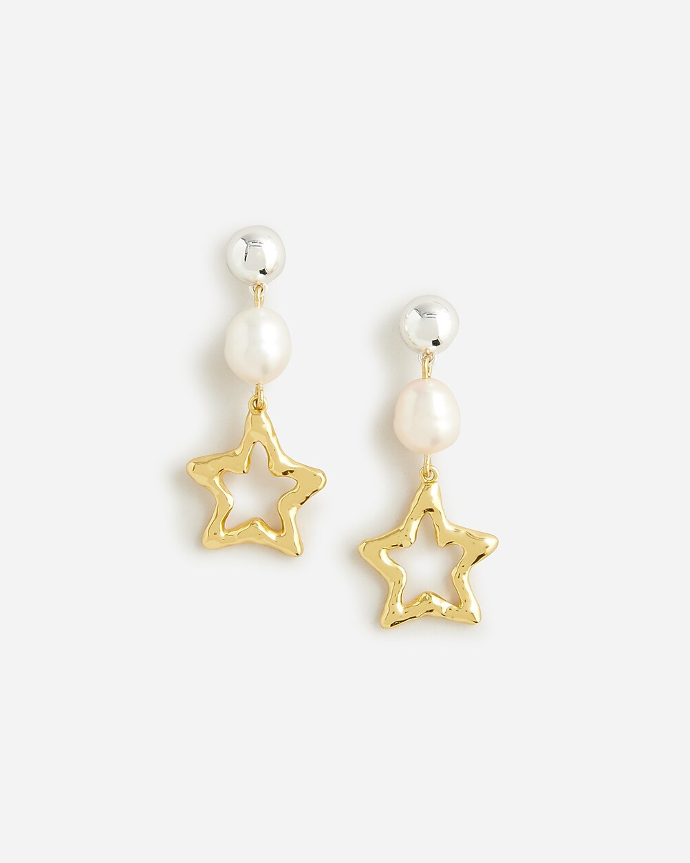 Freshwater pearl and star drop earrings | J. Crew US