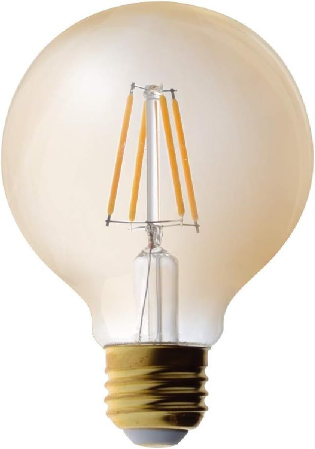 TriGlow T98831 LED 4.5 Watt (40W Equivalent) Amber Glass G25 Globe Bulb, DIMMABLE 2200K Color, 35... | Amazon (US)