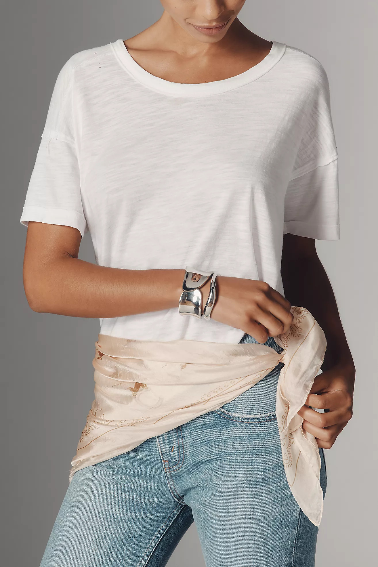 By Anthropologie Large Printed Silk Scarf | Anthropologie (US)