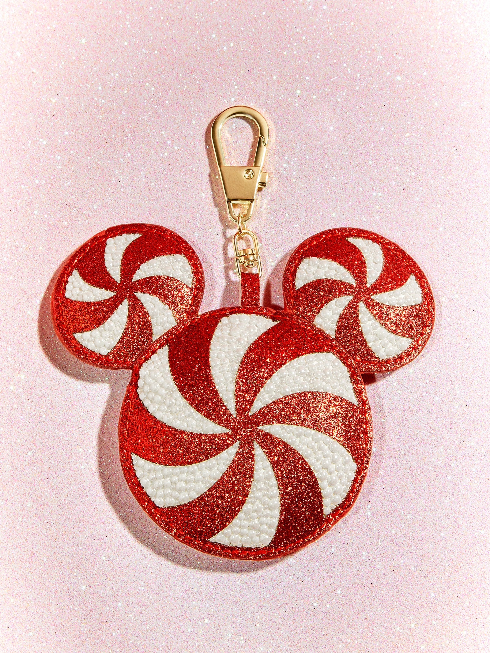 Disney Mickey Mouse Candy Cane Puff Bag Charm - Disney Candy Cane Bag Puff Bag Charm | BaubleBar (US)